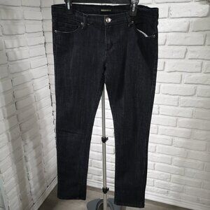 Request Ladies Size 10 Dark Wash Straight Narrower at Bottom Blue Jeans